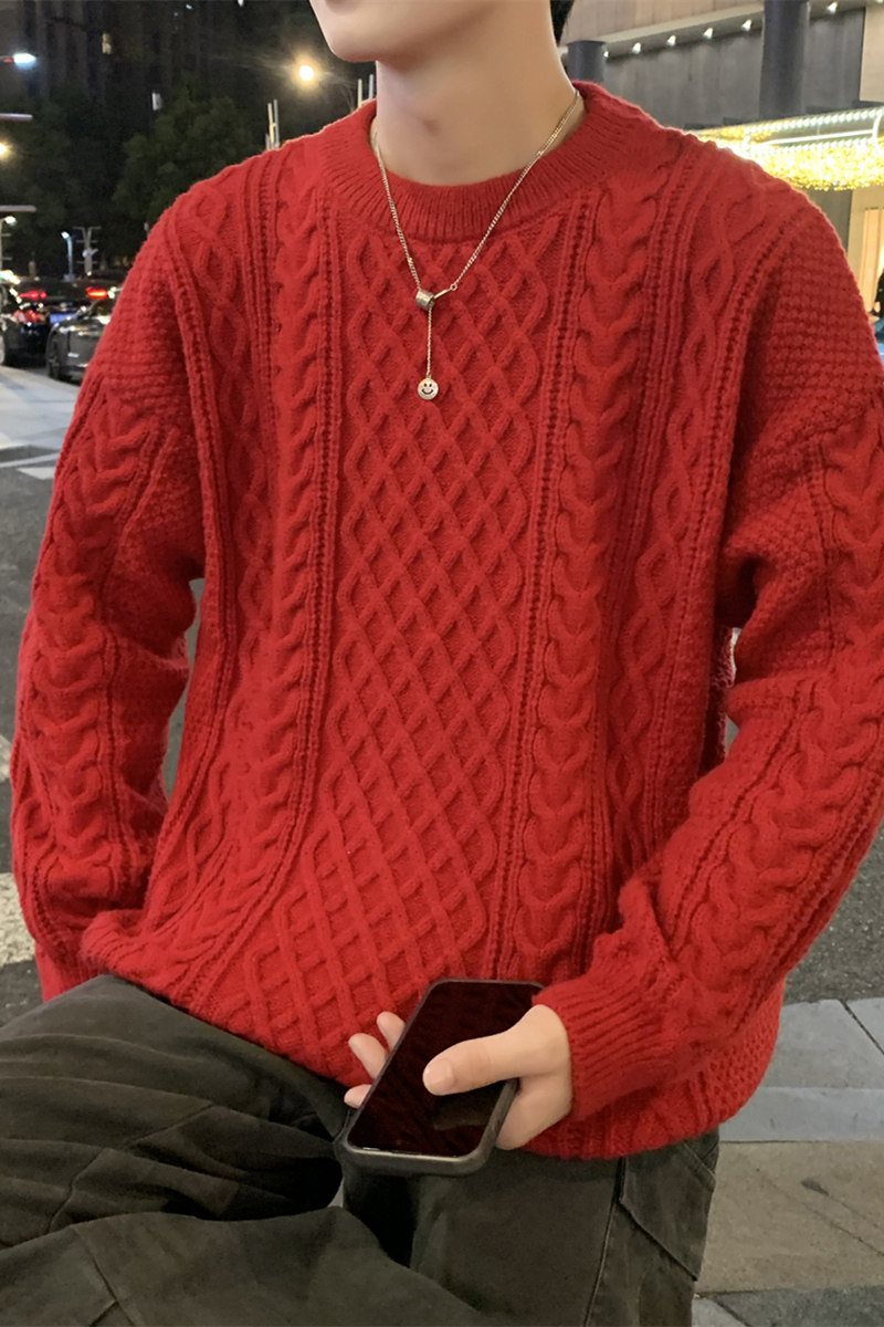 MY8267圆领毛衣男秋冬季纯色针织打底衫内搭加厚衣服常规37加绒47,男装T恤,四季星座303A
