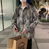 外套2025新款春秋上装夹克衬衫潮流男士衣服JK2024，男装夹克，四季星座303A