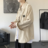 港风灯芯绒加厚长袖衬衫男春秋季大码衬衣外套休闲上衣服JK2022，男装衬衫，四季星座303A