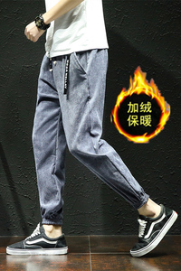 加绒加厚男休闲裤束脚裤运动灯芯绒长裤秋冬 常规P20加绒P25 K605图片