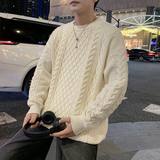 MY8267圆领针织毛衣男秋冬季宽松百搭打底衫休闲潮流常规37加绒47，男装T恤，四季星座303A
