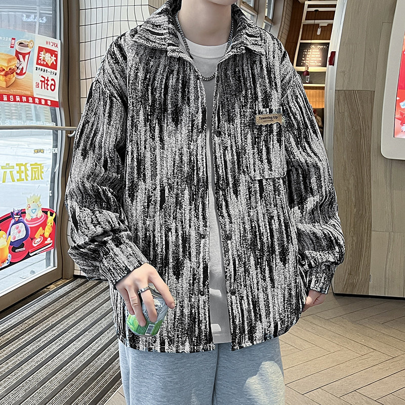 抖音春秋夹克外套小香风男大码银潮流男装外套JK2024,男装夹克,四季星座303A