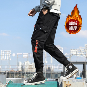 加绒加厚休闲裤秋冬工装裤束脚裤男哈伦裤 K8811加绒P35 常规P25图片