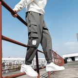 工装裤男日系束脚裤潮牌宽松多口袋长裤春季九分裤303-KZ24P30，男装工装外套，四季星座303A