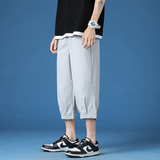 七分裤男士短裤夏季冰丝潮流直筒大码运动休闲八分中裤子K970P17，男装牛仔裤，四季星座303A