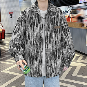 外套2025新款春秋上装夹克衬衫潮流男士衣服JK2024图片
