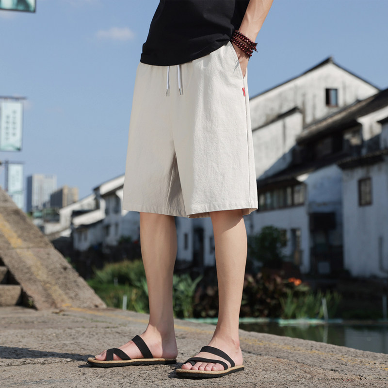 居家裤沙滩裤学生短裤大裤衩风新中式棉麻亚麻休闲裤子K600,男装牛仔裤,四季星座303A