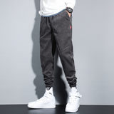 男士运动裤休闲裤子长裤秋冬灯芯绒束脚裤学生9分裤牛仔裤K888，男装牛仔裤，四季星座303A