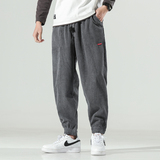 2026春季新蓝底蒙马特大码男玉米粒灯芯绒哈伦休闲裤K668P30，男装休闲裤，四季星座303A