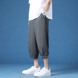 七分裤男士短裤夏季冰丝潮流直筒大码运动休闲八分中裤子K970P17，男装牛仔裤，四季星座303A