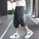 七分裤男士短裤夏季冰丝潮流直筒大码运动休闲八分中裤子K970P17，男装牛仔裤，四季星座303A