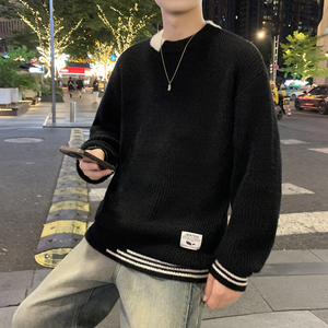 MY8267男士毛衣秋冬季潮流针织衫青少年学生款羊毛衫常规37加绒47图片