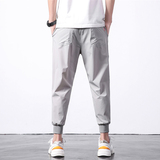 夏季男休闲裤薄款韩版修身运动长裤子冰丝小脚松紧腰裤K022，女装休闲裤，四季星座303A