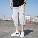 七分裤男夏季薄款冰丝宽松大码运动休闲短裤高街ins潮流K970P17，男装牛仔裤，四季星座303A