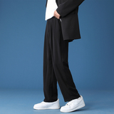 垂感冰丝休闲裤男西裤宽松速干空调裤夏季超薄款九分裤K2066P25，男装西裤，四季星座303A