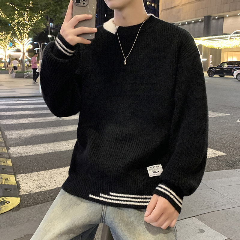 MY6081毛衣男冬季宽松慵懒高级感男生线衣美式休闲男常规37加绒47,男装针织衫/毛衣,四季星座303A