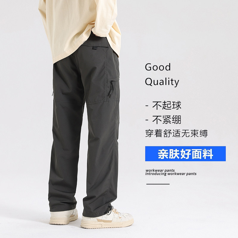 已做涂层防水工艺~美式机能降落伞兵工装裤男潮直筒休闲长裤K41图片