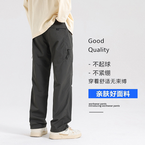 已做涂层防水工艺~美式机能降落伞兵工装裤男潮直筒休闲长裤K41图片