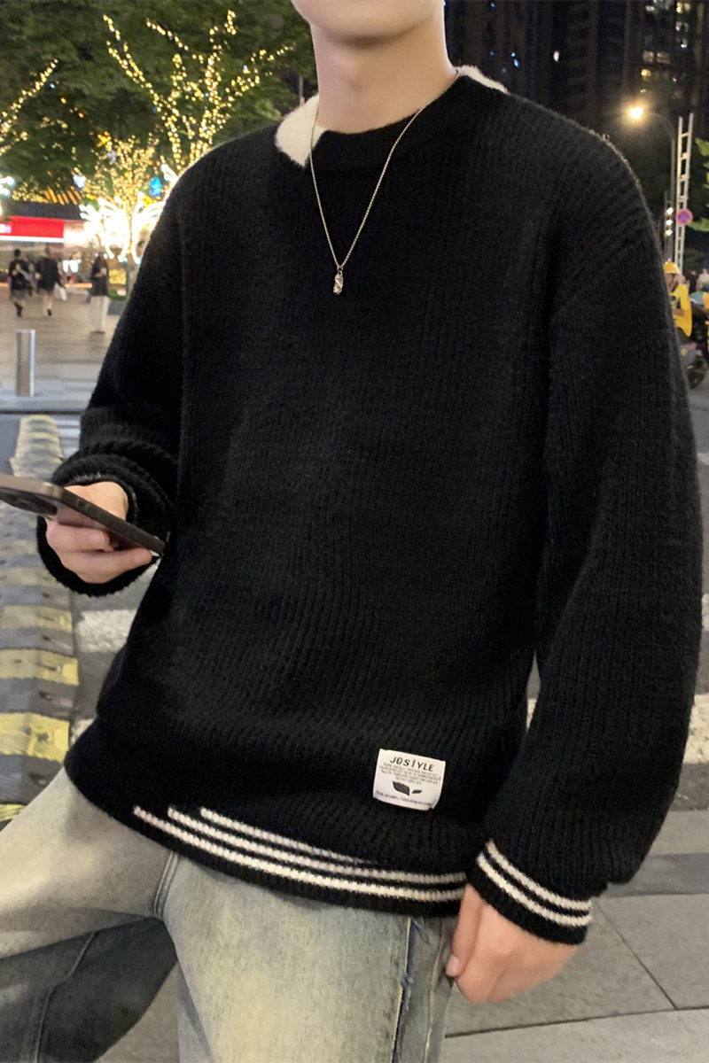 MY8267男士毛衣秋冬季潮流针织衫青少年学生款羊毛衫常规37加绒47,男装针织衫/毛衣,四季星座303A