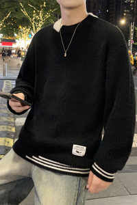 MY8267男士毛衣秋冬季潮流针织衫青少年学生款羊毛衫常规37加绒47图片