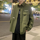 JK2025男士外套衬衫长袖衬衣春秋冬装夹克工装上衣服常规30加厚40，男装夹克，四季星座303A