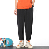 2026新款轻薄冰丝休闲裤裤子男学生运动直筒西装裤九分裤K950，男装西服套装，四季星座303A