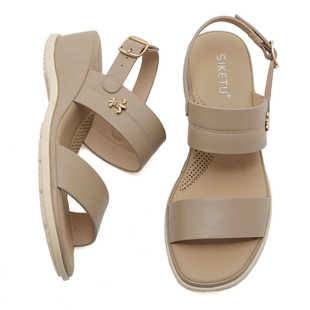 1520 2025欧美夏季 女凉鞋 搭扣休闲沙滩海边舒适跨境坡跟凉拖 1新款