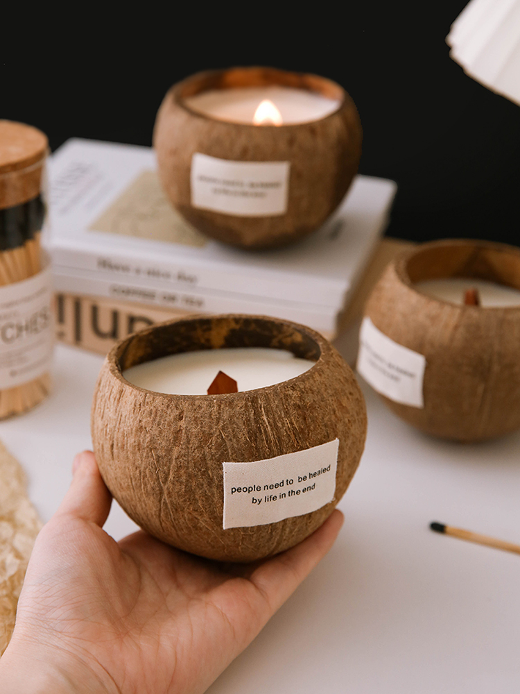 Miscellaneous, niche, high-grade natural coconut shell, bedroom atmosphere, scented candles, girls' birthday gifts, gift boxes