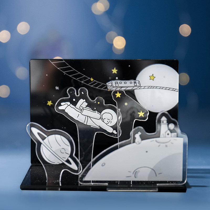 杂啊&阿又一天 月球邮递员系列盲盒 原创个性diy亚克力立体摆件