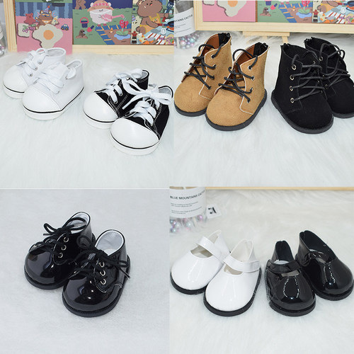 40CM棉花娃娃魔术贴皮鞋中号星黛露莉娜熊配饰重生婴儿娃娃鞋玩具