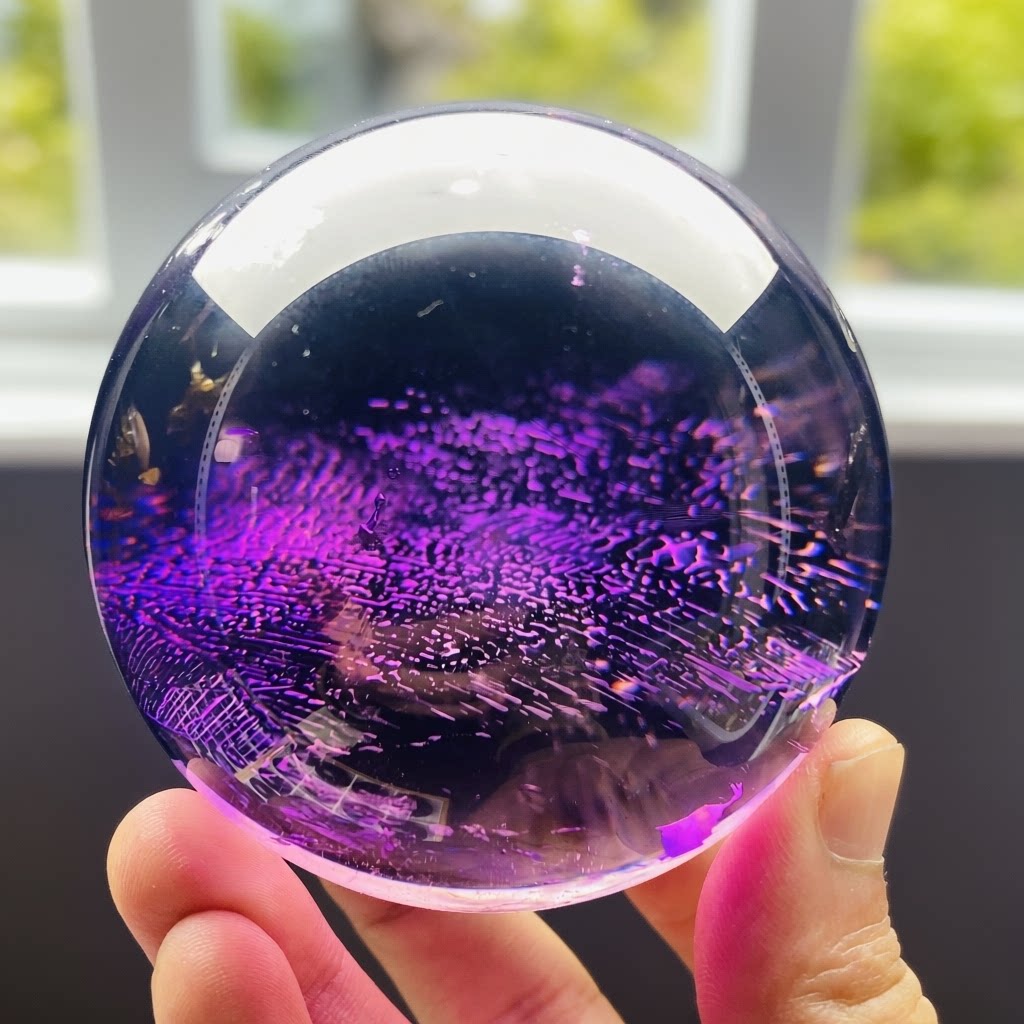 马达加斯加紫水晶球原石高透深紫