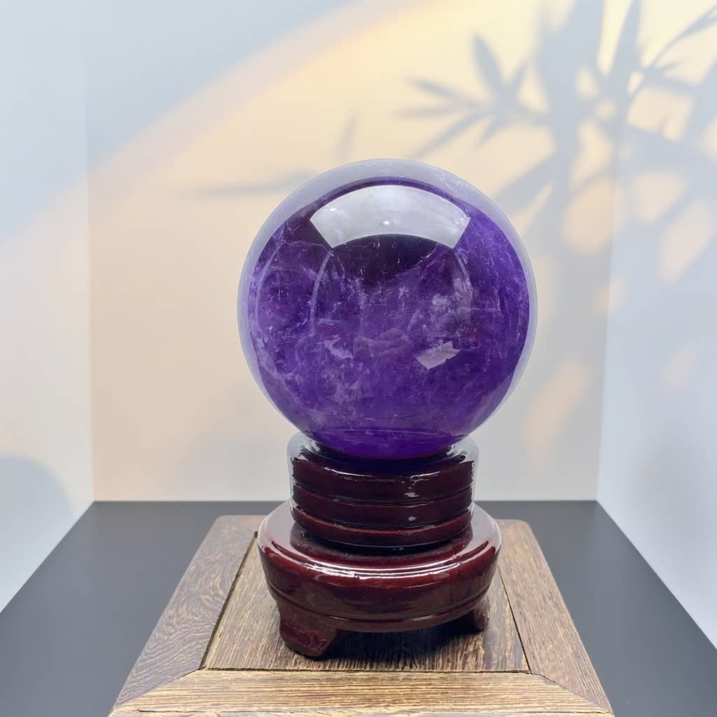 巴西天然紫水晶球开业乔迁礼物