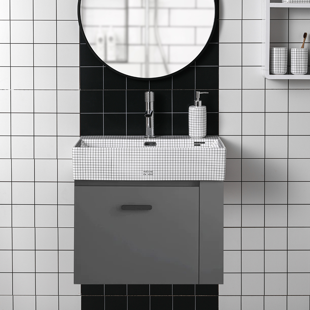 浴室柜陶瓷一体洗手盆柜组合现代简约卫生间洗漱台盆小户型小尺寸