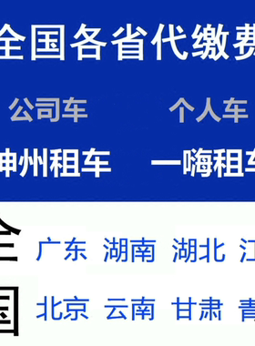 上海一嗨租赁北京神州租赁南京浙江全国异地跑腿罚款代缴实体服务