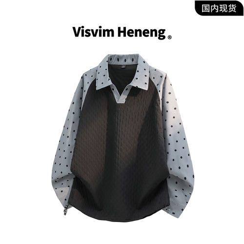 VISVIMHENENG翻领卫衣情侣款