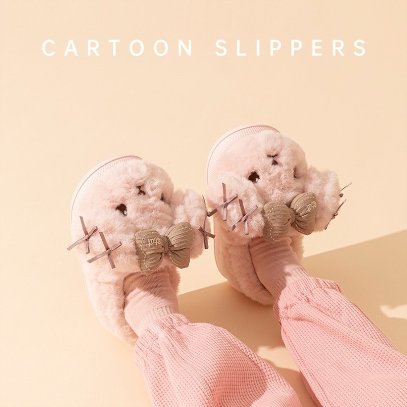 儿童棉拖鞋冬季男童包跟居家室内防滑踩屎感厚底加绒亲子棉鞋女童