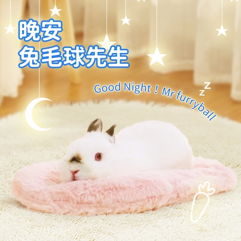 兔子窝趴趴垫保暖棉垫加厚冬天防寒御寒龙猫豚鼠专用兔兔毛毯睡垫