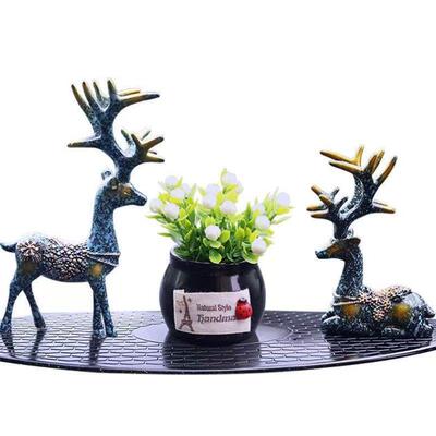 一路平安鹿汽车摆件车内装饰品车载香水香薰高级感中控新款