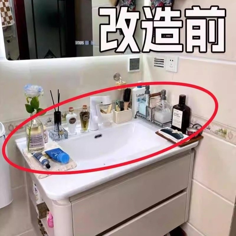 吸盘置物架洗漱台浴室卫生间沐浴露收纳架洗手间壁挂式强力脸盆架