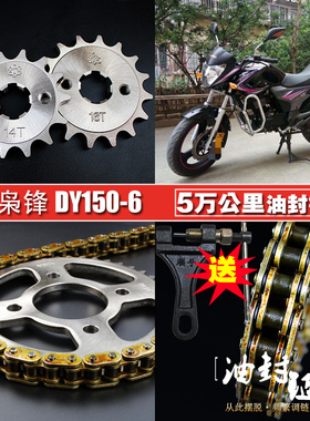 大阳枭锋枭剑摩托车油封链条链盘套装DY150-6-25大小飞齿链轮牙盘