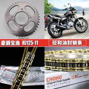 适用豪爵宝逸HJ125 提速大小飞齿链轮 150 11征和油封链条链盘套装