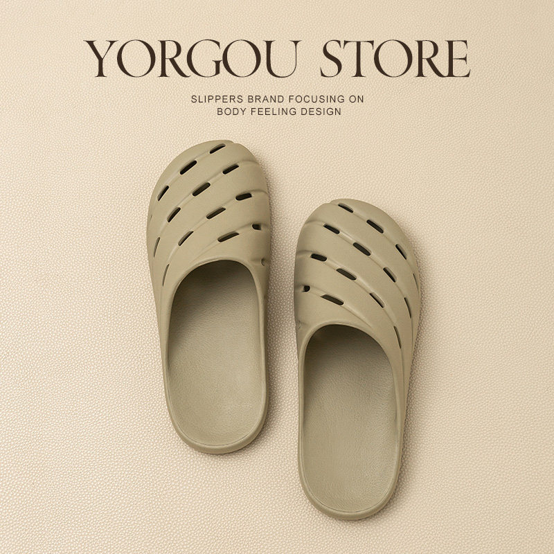 远港花园包头凉拖鞋女夏季防滑透气洞洞鞋男防臭家居eva半拖外穿