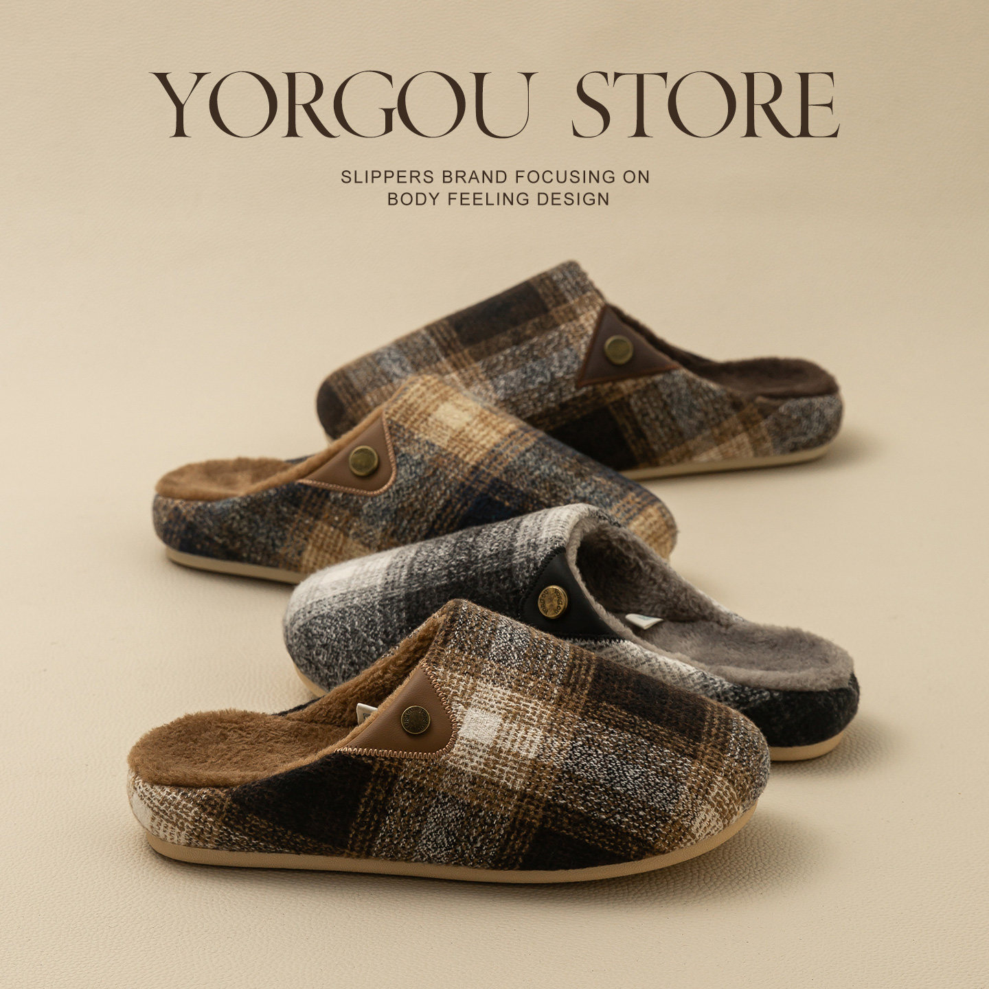 远港经典格子毛呢棉拖鞋女秋冬季室内保暖加绒家居家防滑男士冬天,居家布艺,居家棉拖/棉鞋,淘宝优惠券,粉丝福利购,淘宝优惠卷