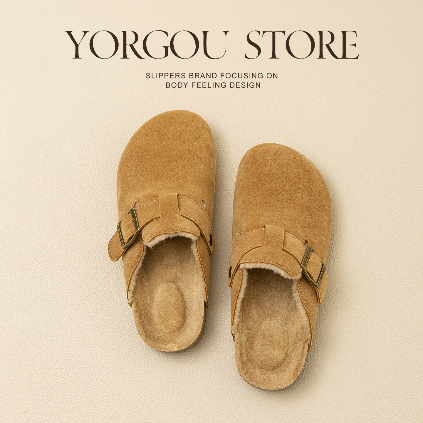 远港包头勃肯拖鞋女士秋冬季保暖外穿软木防滑一脚蹬棉拖鞋办公室