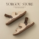 远港两穿运动凉鞋 男外出夏天开车 女办公室防滑可湿水海边沙滩拖鞋