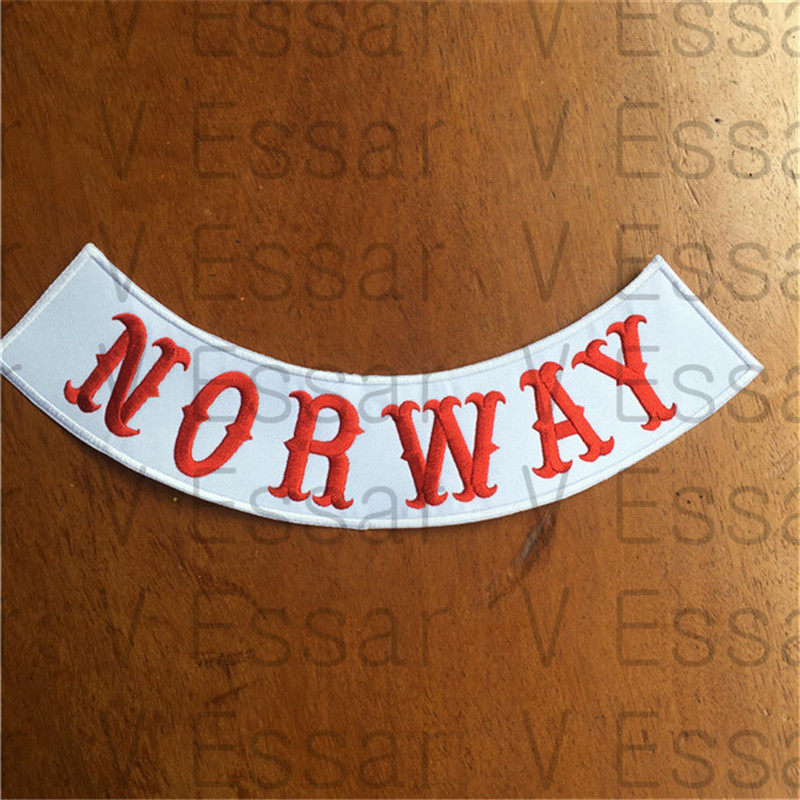 哈雷骑士布贴配件皮衣马甲背标 地狱天使底标 norway 挪威