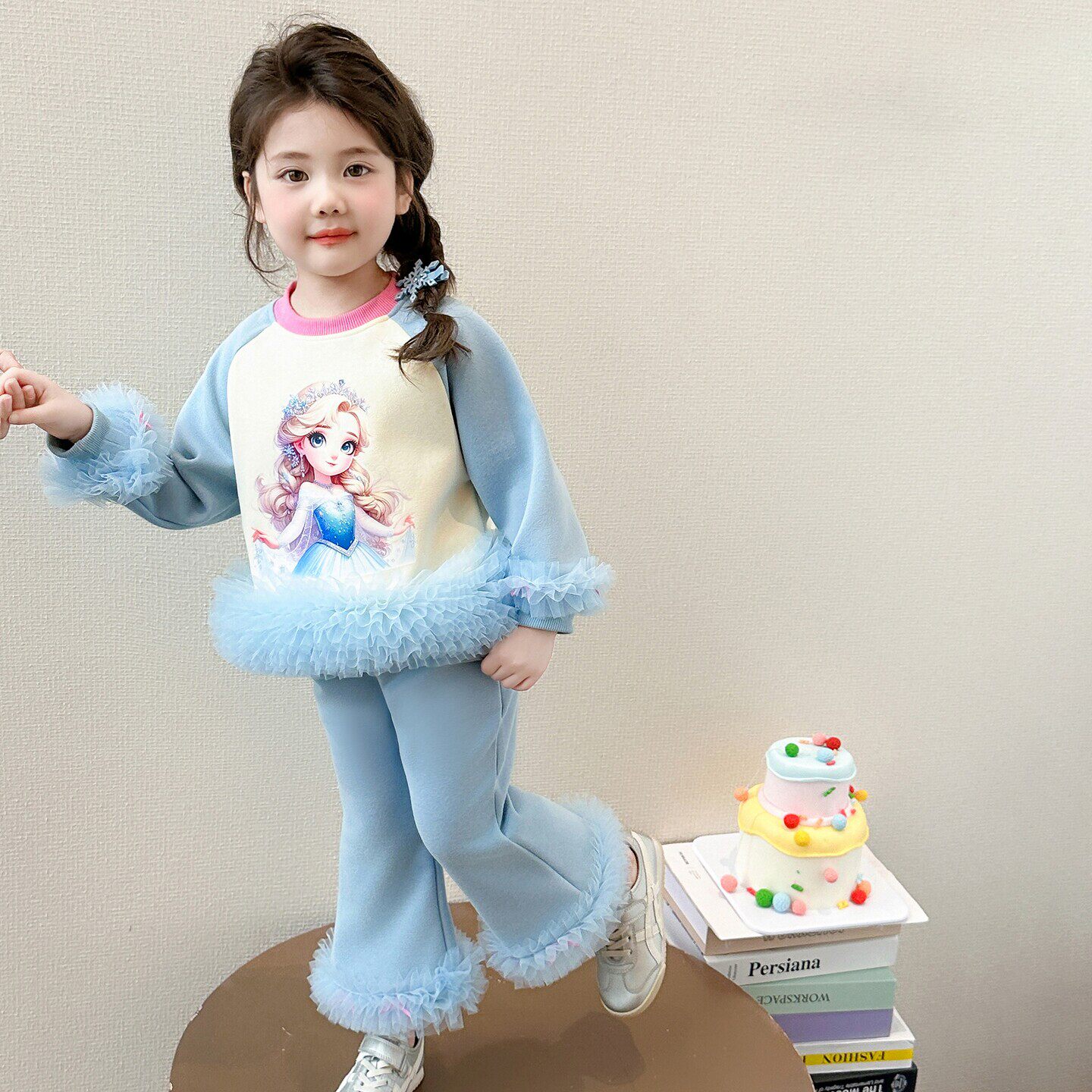 宝宝2026卫衣韩系新款时髦巨好看卡通洋气套装女童春秋季儿童春装