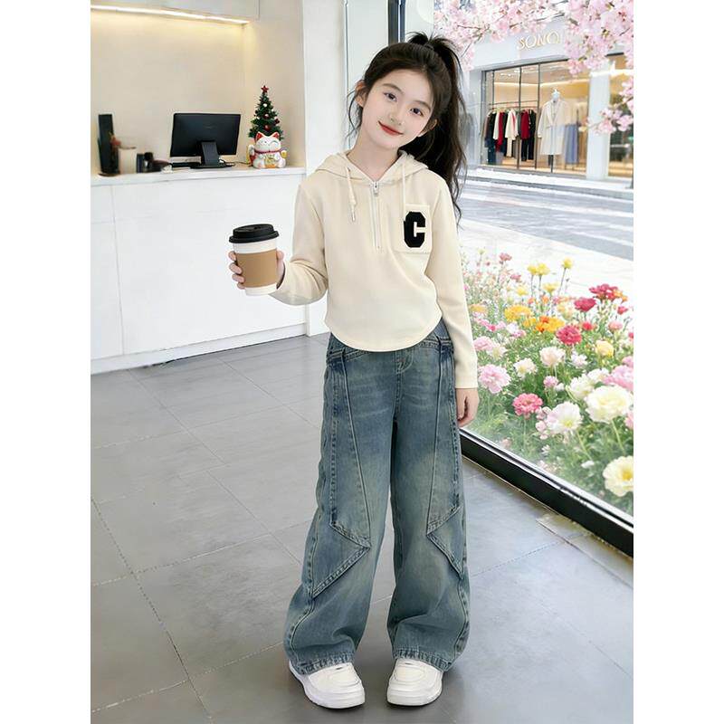 休闲卫衣春秋时髦2026新款套装女孩儿童女童女大童春装洋气两件套