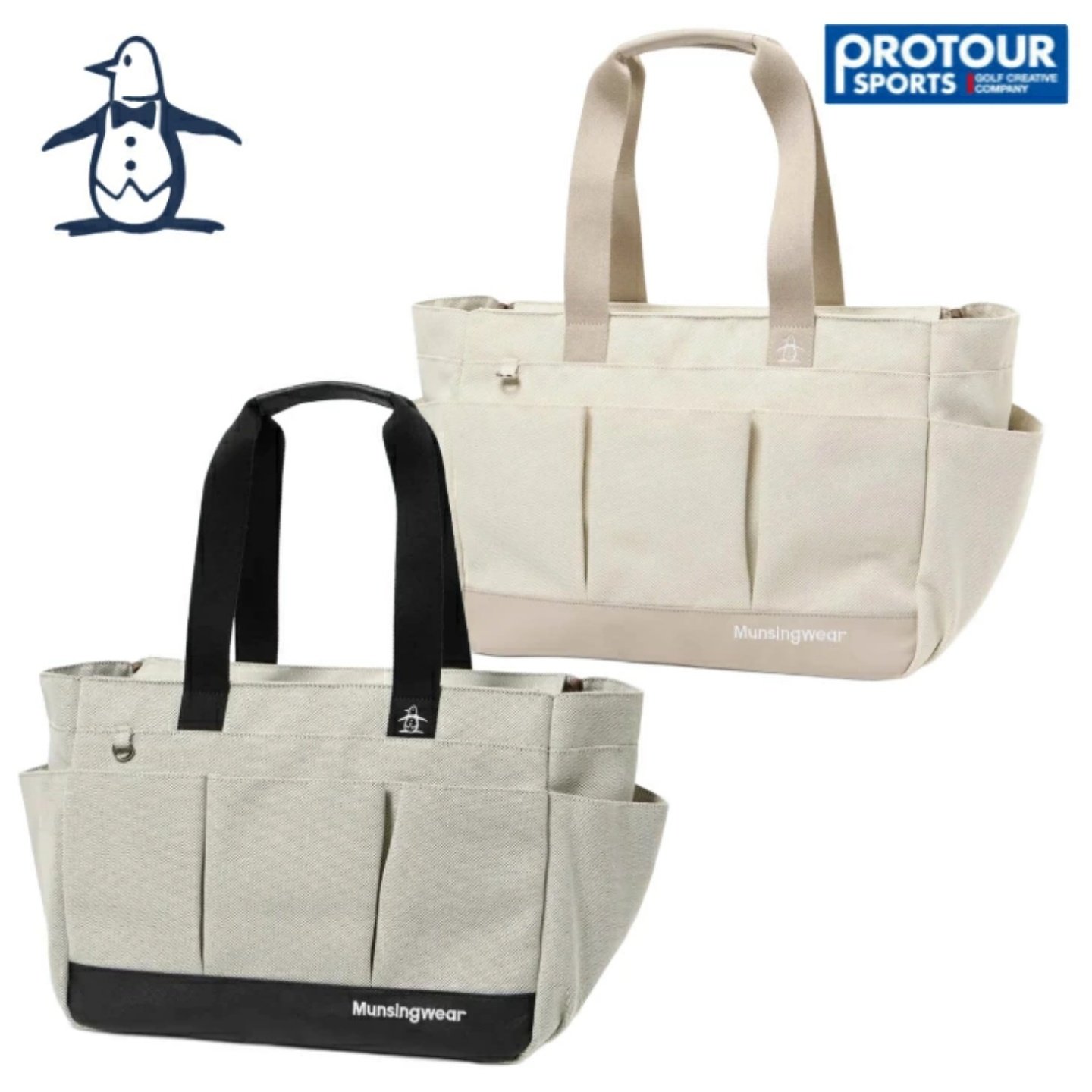26春夏新日本Munsingwear万星威男女手拎包帆布刺绣高尔夫球车包