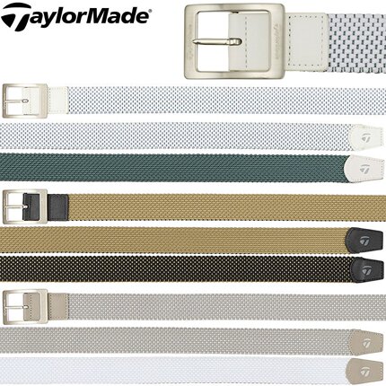 26新夏日本TaylorMade泰勒梅男士双面编织高尔夫腰带golf配饰正品